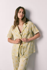 Women'secret Pijama camiseiro em algod&atilde;o verde verde