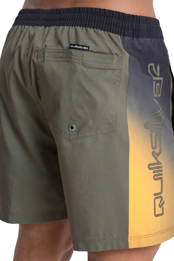 Quiksilver Fato de banho curto com logo lateral castanho