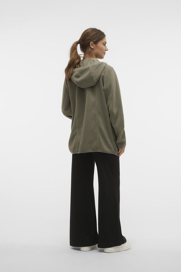 Mamalicious Sudadera forro polar maternity, lactancia verde