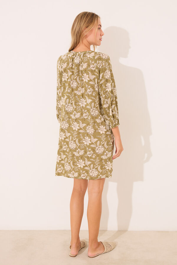 Women'secret Camisola flores viscosa kaki