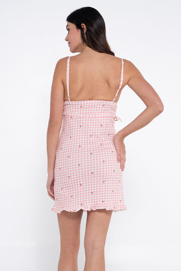 Ohma! Camis&oacute;n lactancia estampado vichy blanco