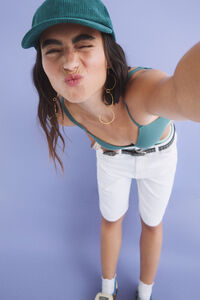 HI&BYE Soutien triangular verde ta&ccedil;as fixas