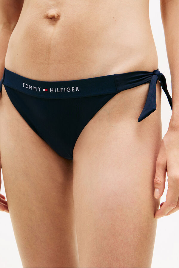 Tommy Hilfiger Cueca de biqu&iacute;ni com la&ccedil;os laterais azul