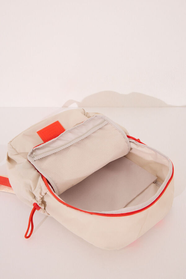 Women'secret Mochila viaje nylon beige  nude