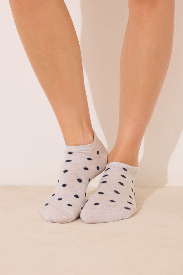 Women'secret Pack 3 calcetines cortos puntos y rayas estampado