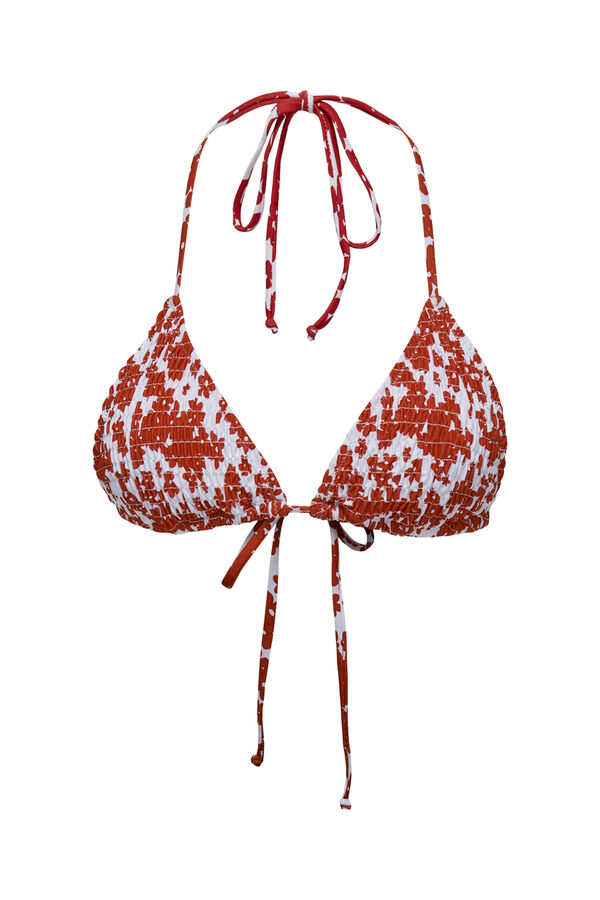 Only Top de bikini triangular smock blanco