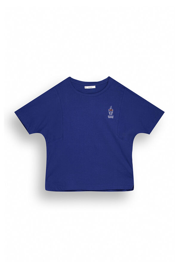 Women'secret Camiseta manga corta 100% algod&oacute;n azul estampado