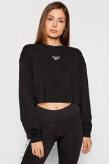 Reebok Camiseta COTTON LONGSLEEVE negro
