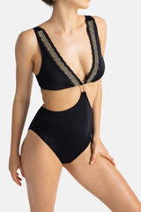 Dorina Fato de banho semi-almofadado preto