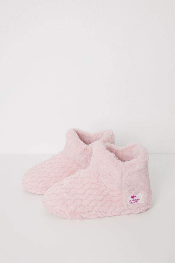 Women'secret Zapatillas casa bota La Vecina Rubia rosa