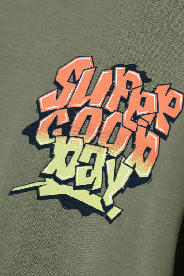 Name it T-shirt de menino 'Super bom dia' verde