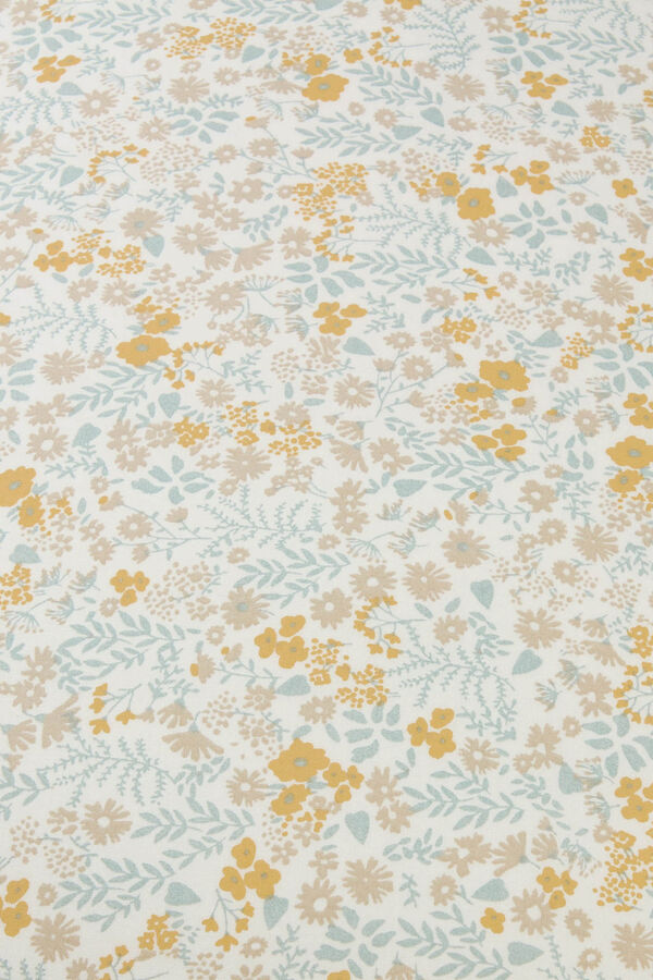 Textura Capa de almofada de algod&atilde;o com flores verde