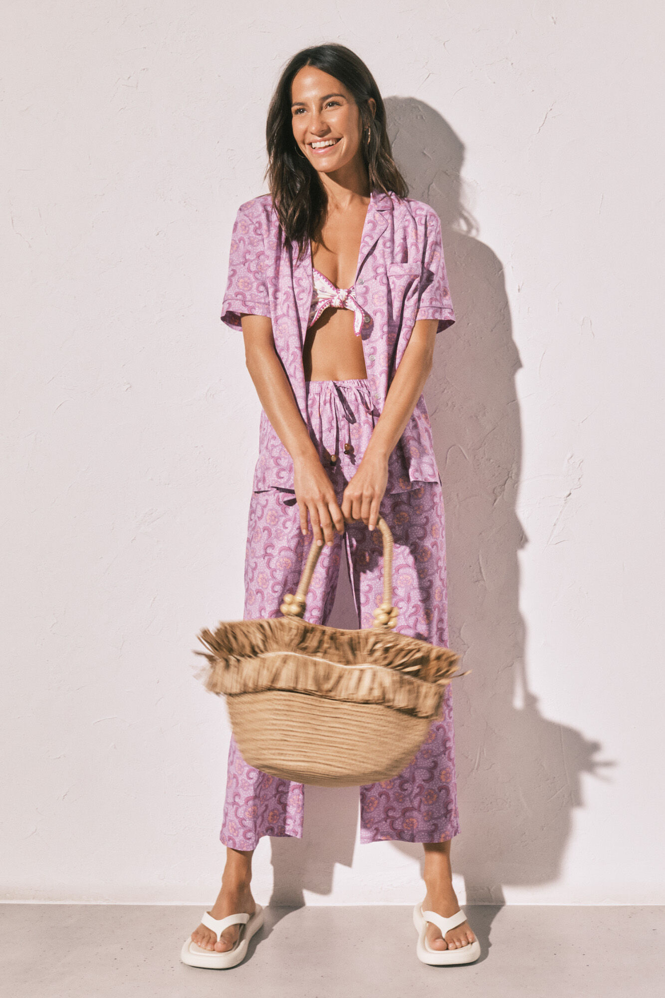 Women'secret Pijama capri camiseiro estampado de flores