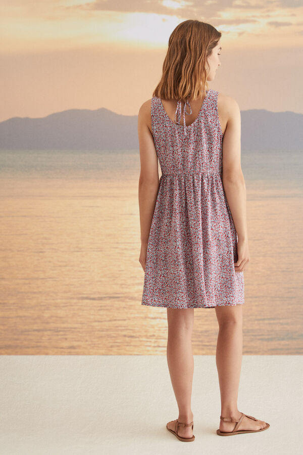 Women'secret Vestido corto tirantes flores estampado