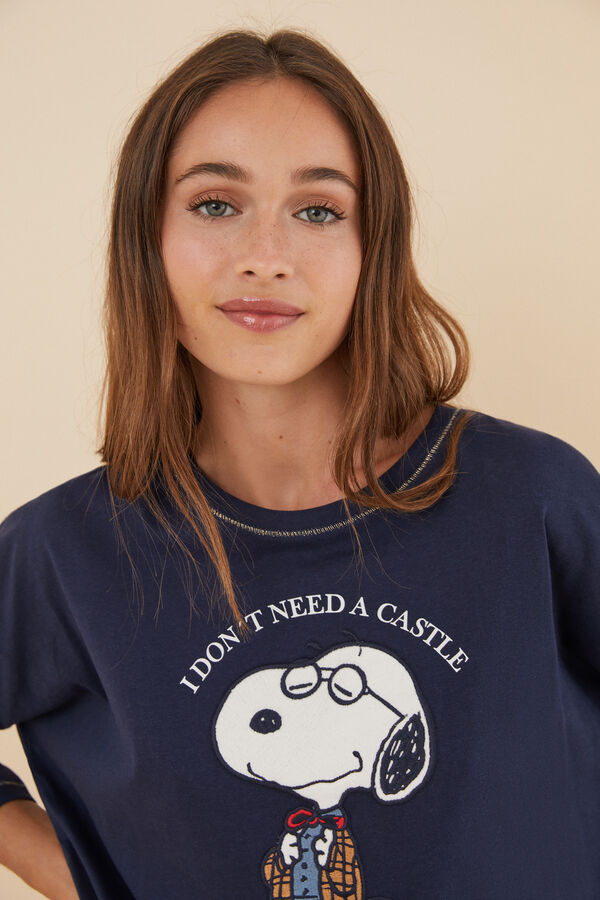 Women'secret Pijama 100% algod&oacute;n Snoopy 'Prince' azul