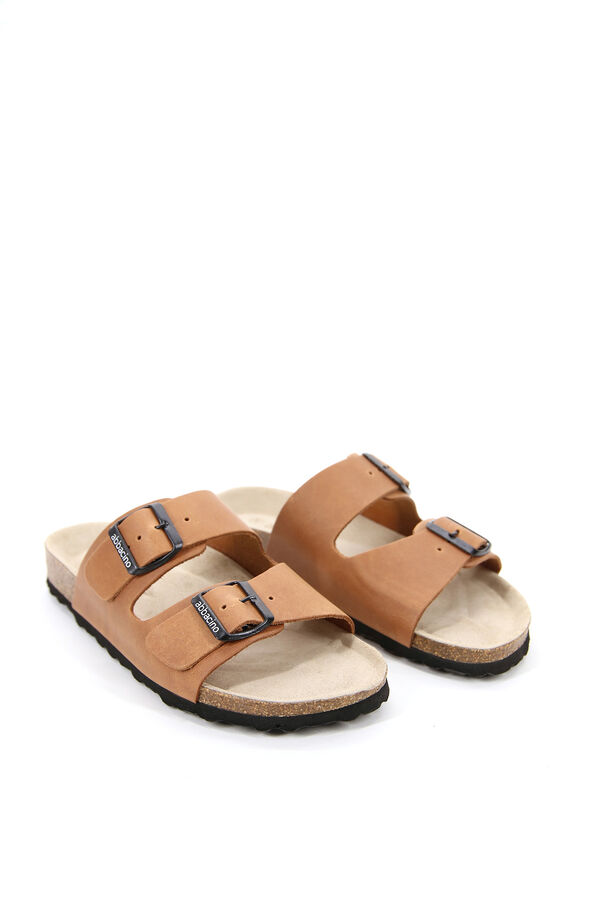 Abbacino Abbacino Sandália de Pele Rasa de Mulher cru