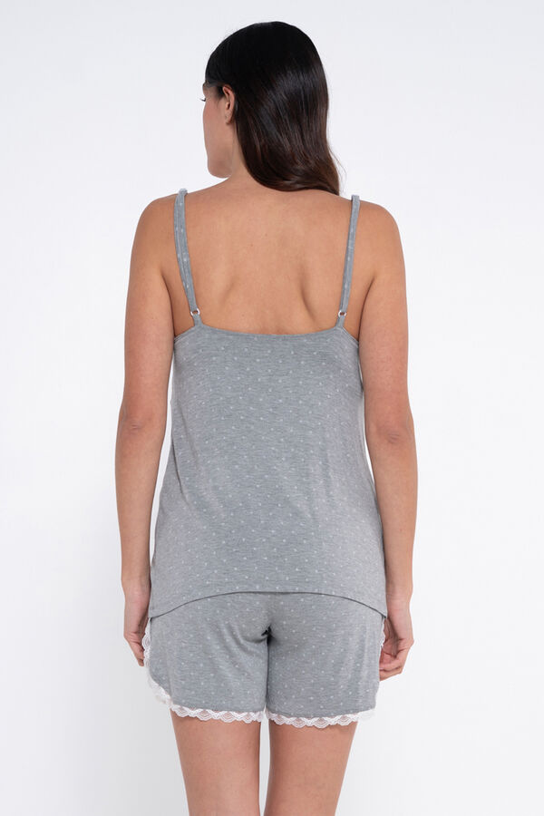 Ohma! Conjunto pijama pré-mamã com estampado de bolinhas cinzento