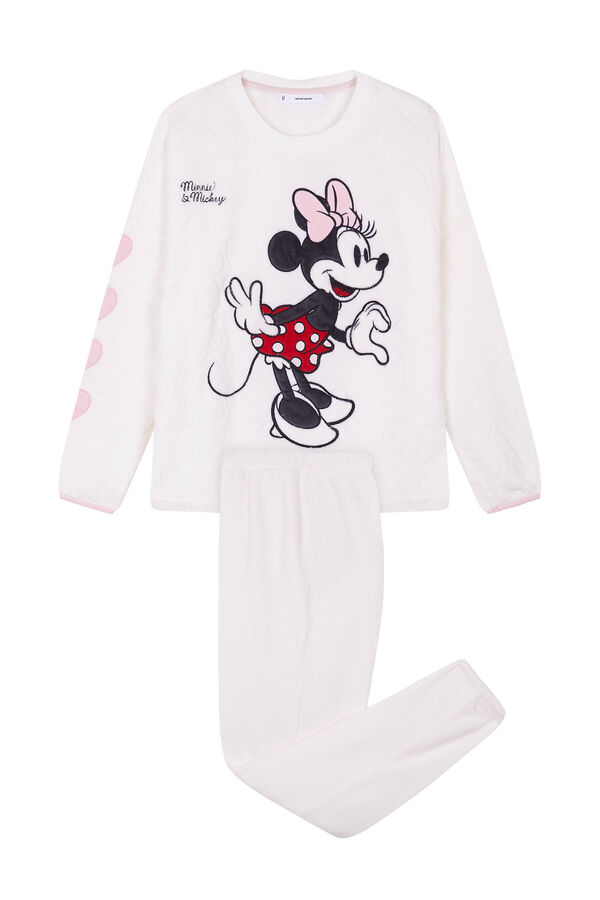 Women'secret Pijama polar Minnie cora&ccedil;&otilde;es bege