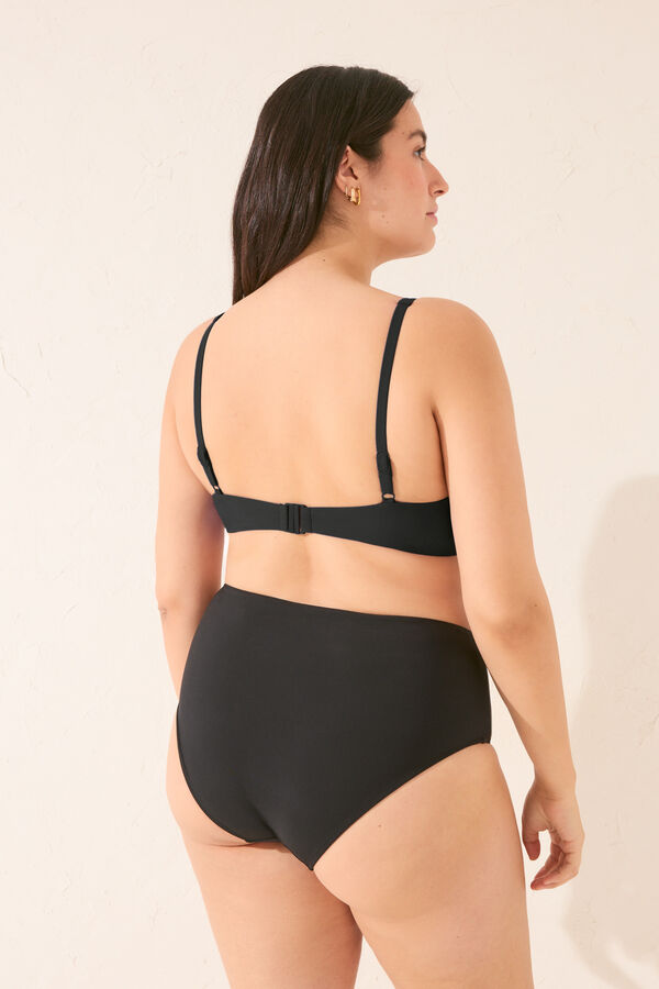 Women'secret Braga bikini alta moldeadora negro negro