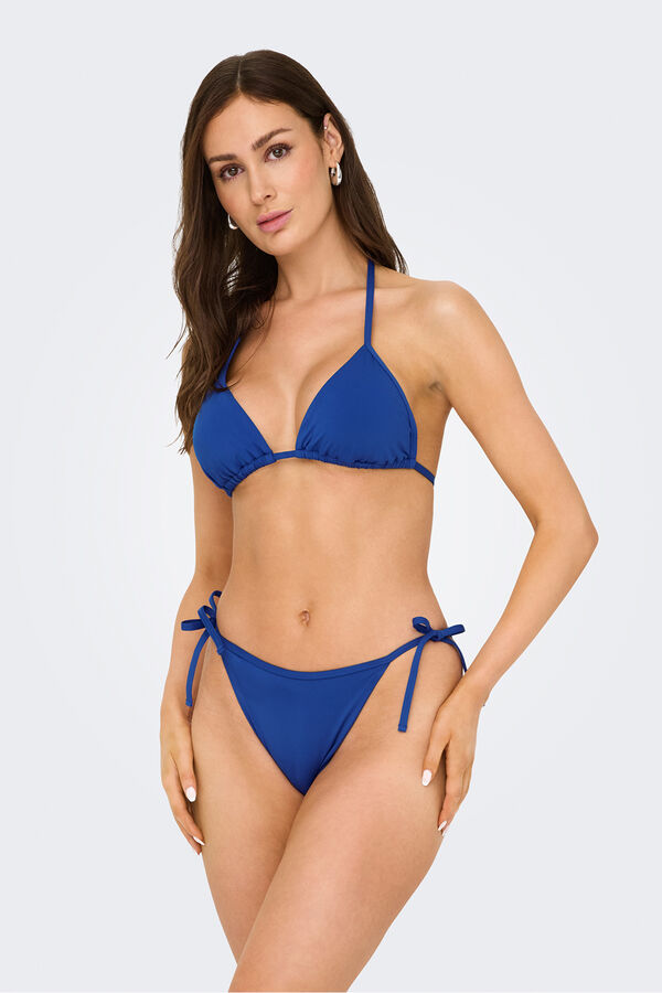 Only Top de biqu&iacute;ni triangular azul azul