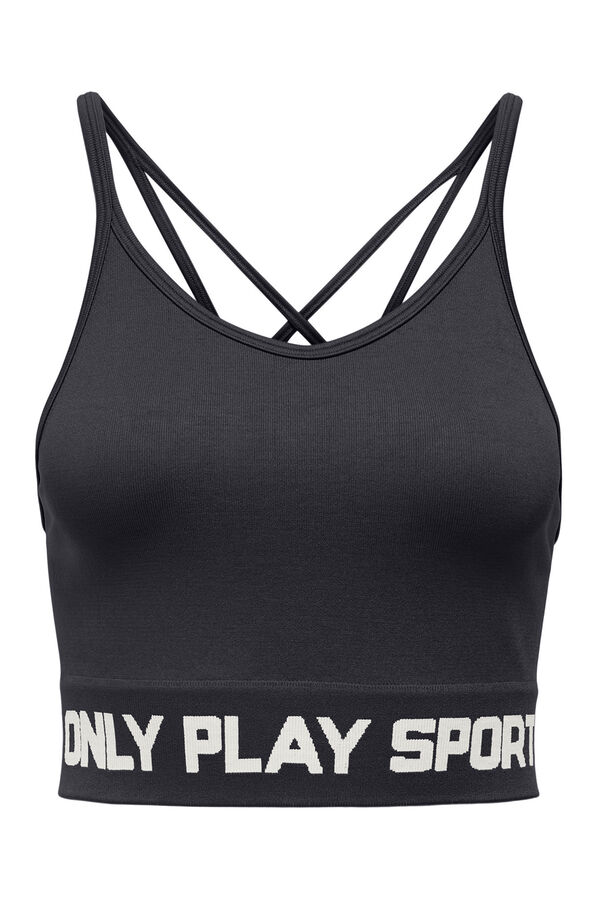 Only Play Calvin Klein pink logo padded bra cinzento