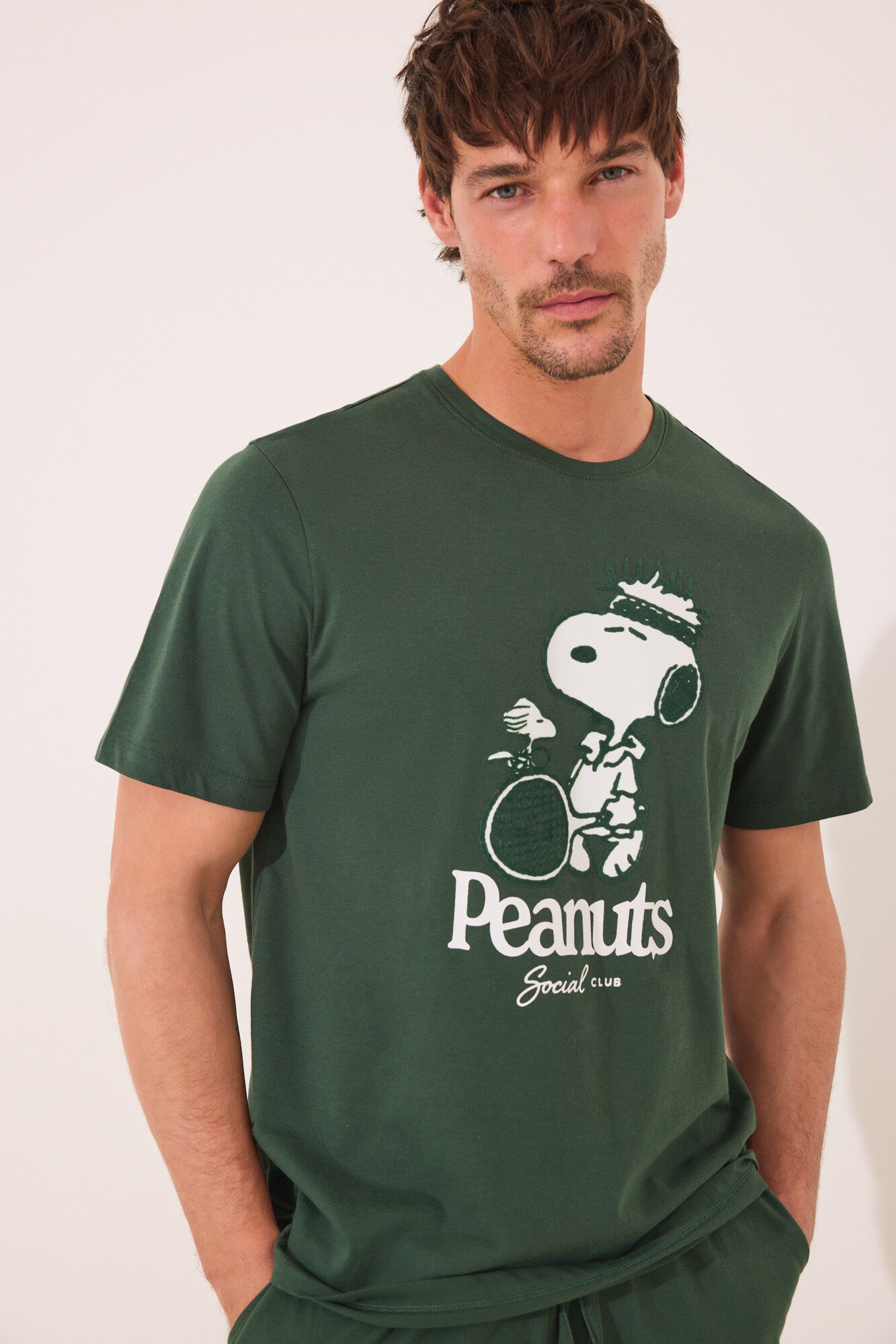 Women'secret Pijama c&aacute;qui claro do Snoopy