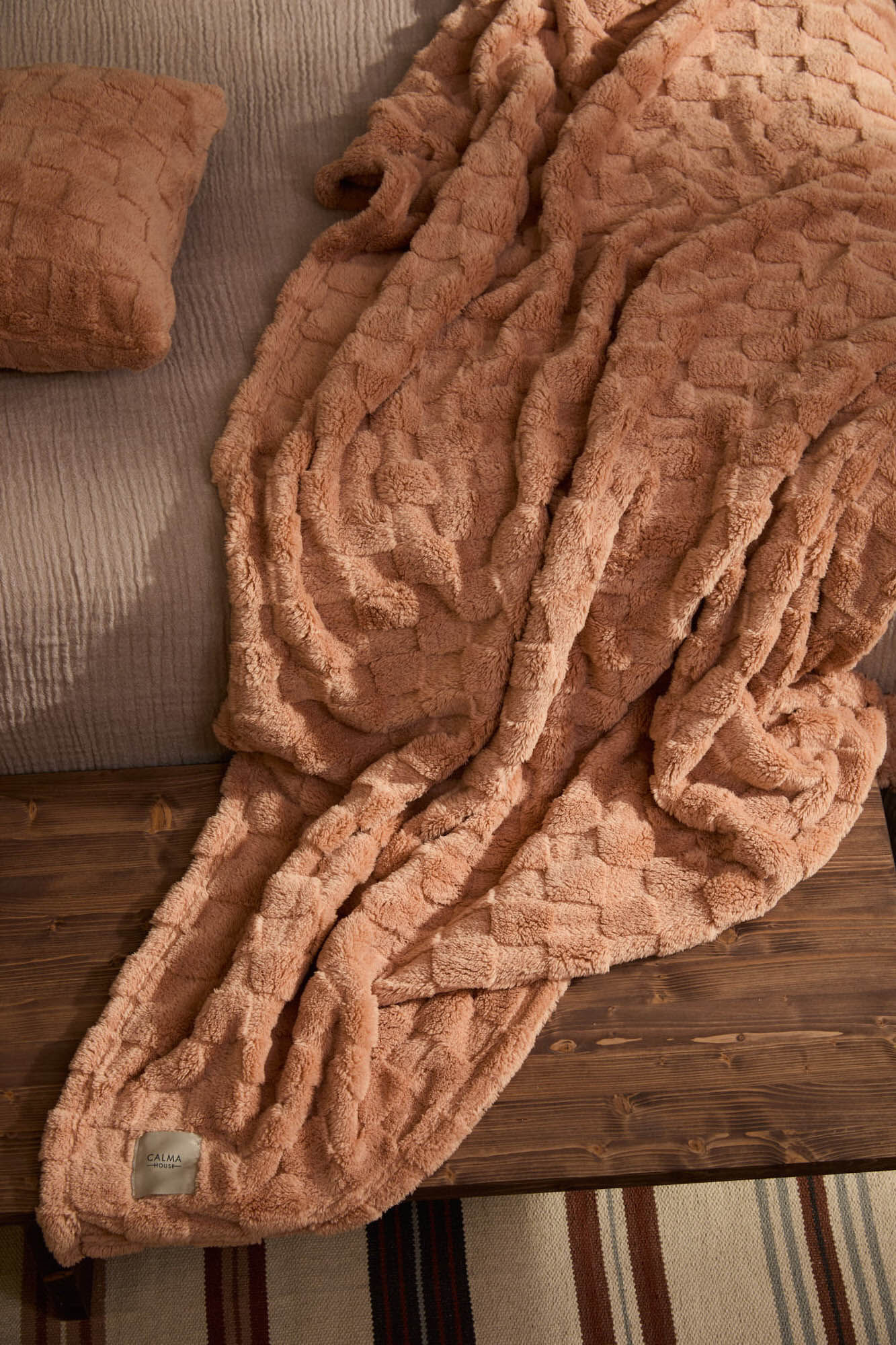 Calma House Plaid de cuadros rosas Damero