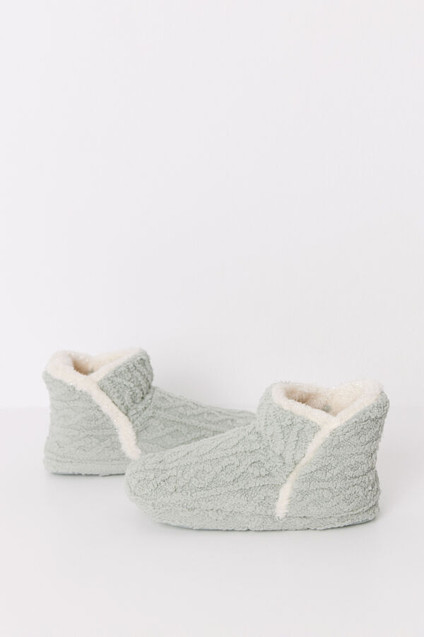 Women'secret Chinelos com botas verde estampado