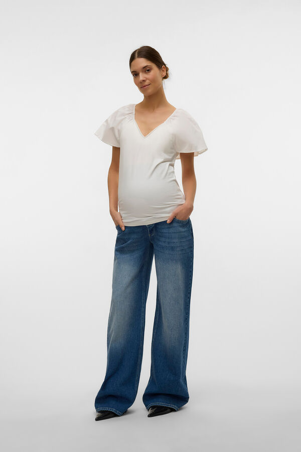 Mamalicious Top de manga curta maternity branco