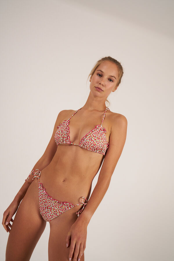 Bohodot Top de biqu&iacute;ni triangular Poppy estampado