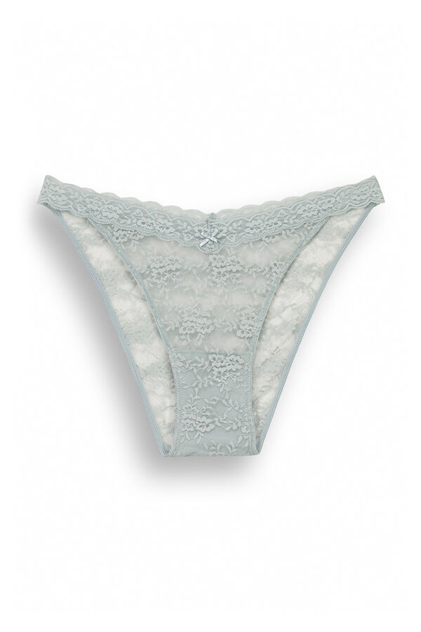 Women'secret Braga cl&aacute;sica encaje verde verde