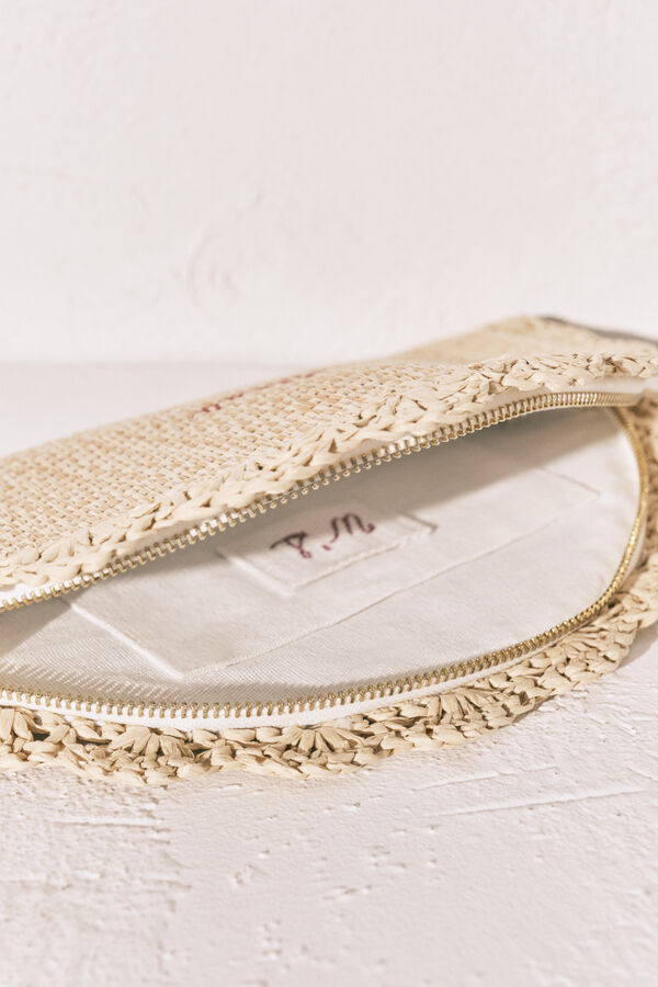Women'secret Neceser rafia bolso de mano nude