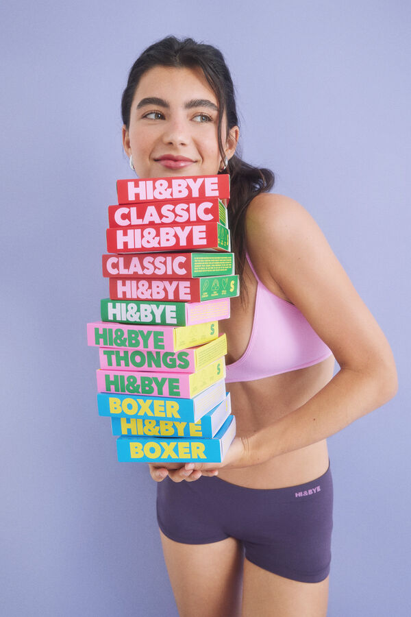 HI&BYE Braga boxer seamless morado morado/lila