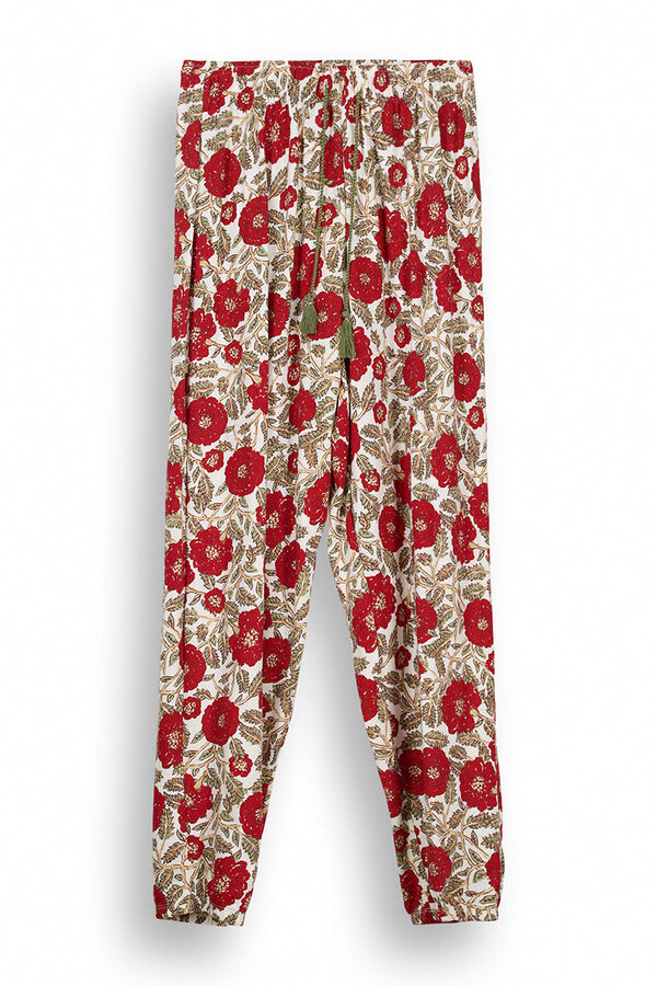 Women'secret Pantal&oacute;n pijama flores 100% algod&oacute;n estampado