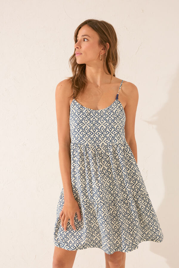 Women'secret Vestido tirantes estampado sello estampado