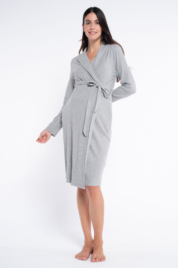 Ohma! Vestido de pr&eacute;-mam&atilde; robe cinzento