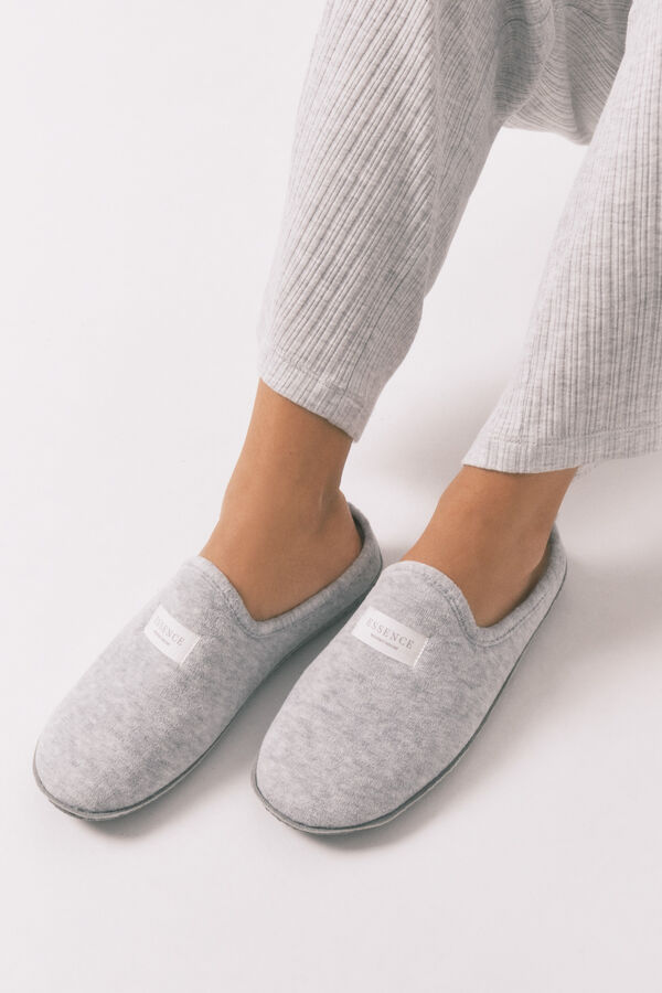 Women'secret Zapatillas casa velour gris gris