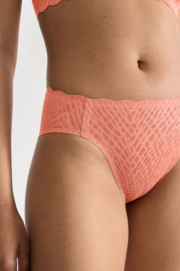 Sloggi Braga midi sin costuras naranja