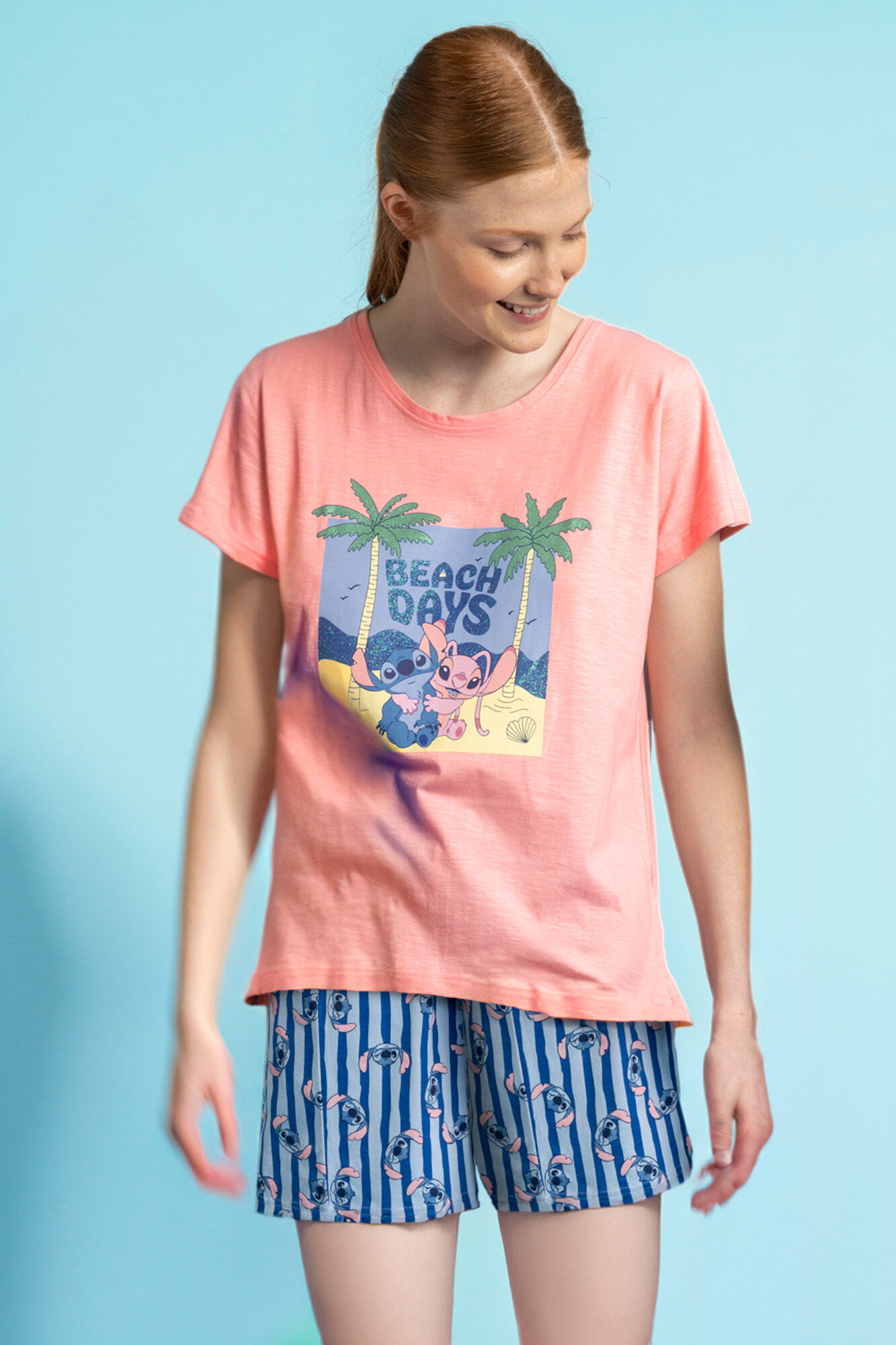 Admas Pijama corto Stitch ride the wave Disney