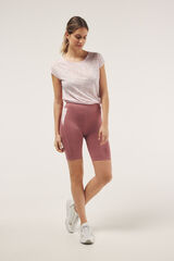 Womensecret Leggings curtas treino color block rosa