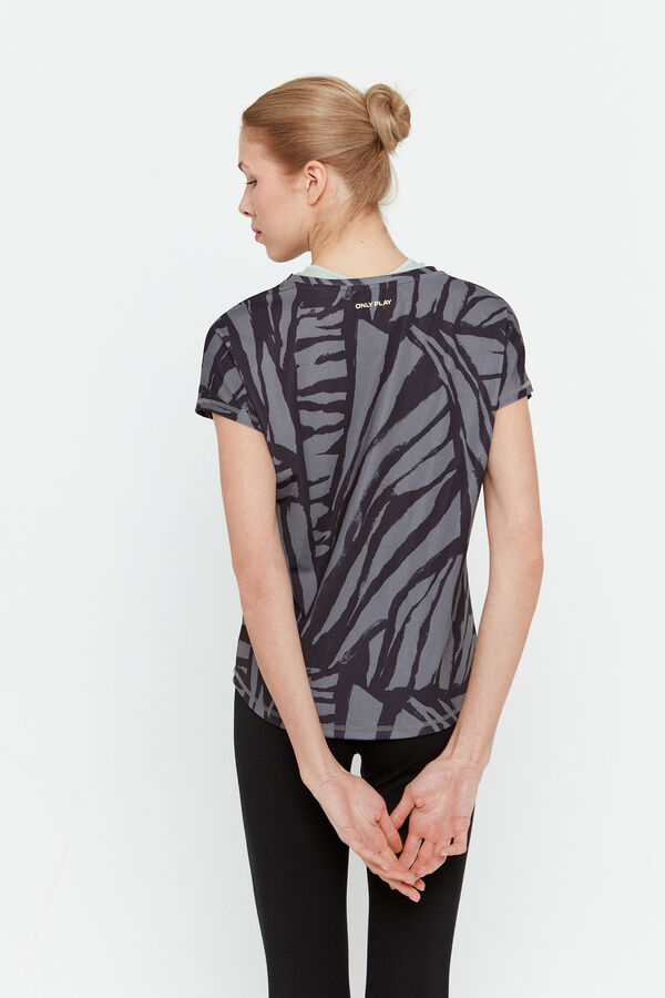 Only Play T-shirt de manga curta estampada azul