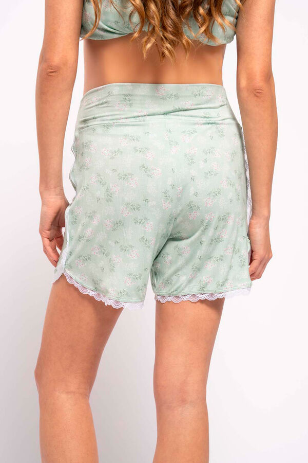 Ohma! Pack pijama de amamenta&ccedil;&atilde;o com al&ccedil;as e estampado "bouquet" verde