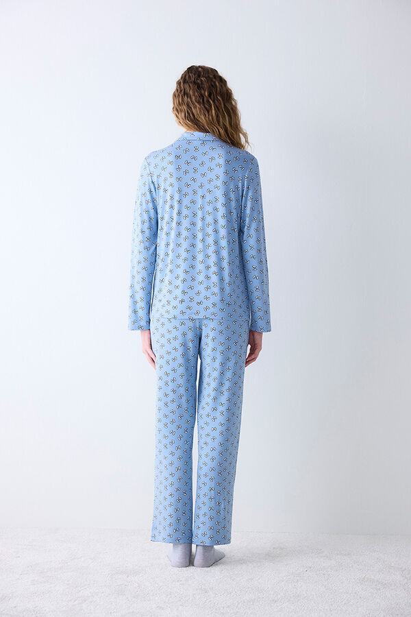 Penti Conjunto de pijama camisero largo azul