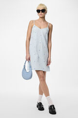 Pieces Vestido de tirantes y dibujo de estrellas rosa