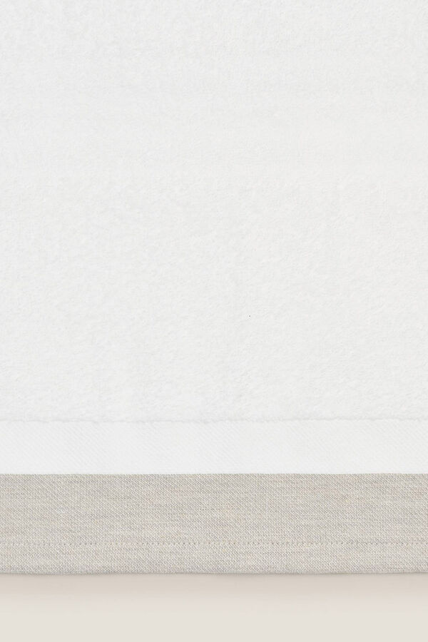 Textura Toalha sanefa com linho branco
