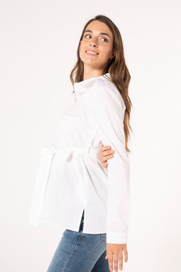 Ohma! Camisa formal pr&eacute;-mam&atilde; branco