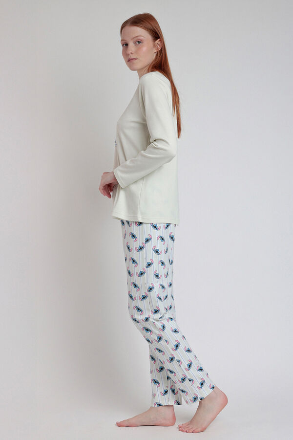 Admas Pijama comprido estampado Stitch para mulher azul