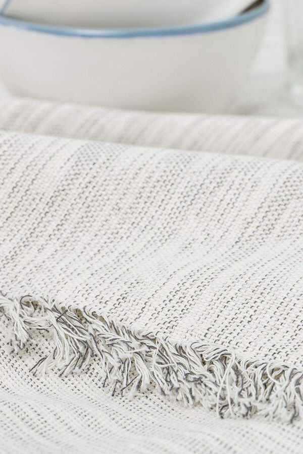 Textura FOULARD TEJIDO RAYAS gris