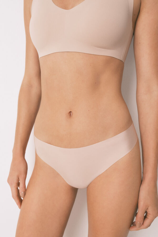 Women'secret Braga cl&aacute;sica clean cut marr&oacute;n nude