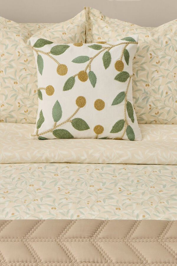 Textura Capa de edredom estampada revers&iacute;vel branco